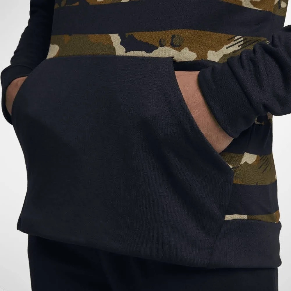 Nike Dri-Fit Camo Stripe Hoodie Mens Size Small Black Green Training Pullover - Picture 7 of 16